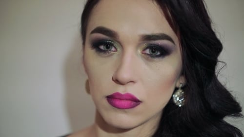 Face Of a Smart Model With Looking At Camera.