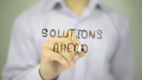 Hand Writing Solutions Ahead Message