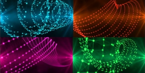 Abstract Network Grid Loop Background Animation Pack