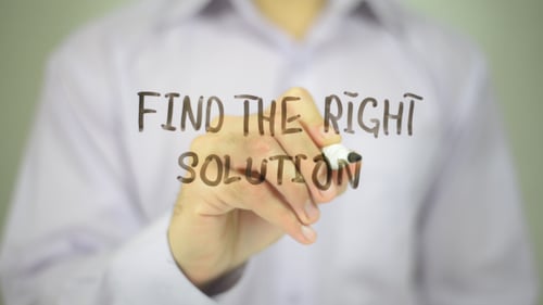 Hand Writes Find The Right Solution on Glass