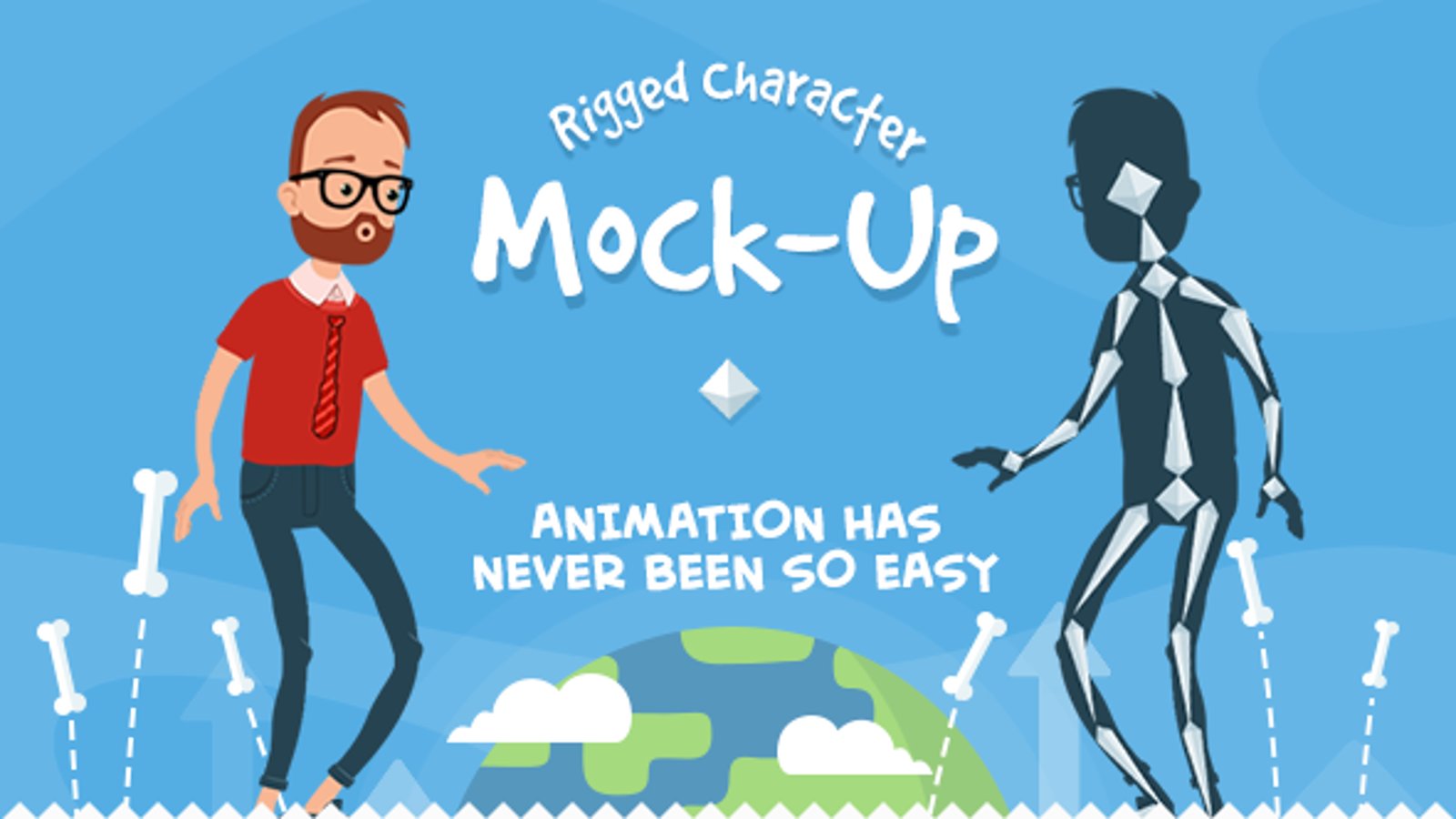 Rigmo - Rigged Character Animation Mockup, Elements ft. character rig ...