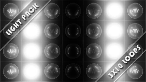 Geometric Flashing Light Grid Seamless Loops