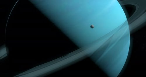 Satelliten-Puck um Uranus