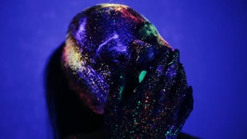Girl In The Ultraviolet Glow Make-up Smears
