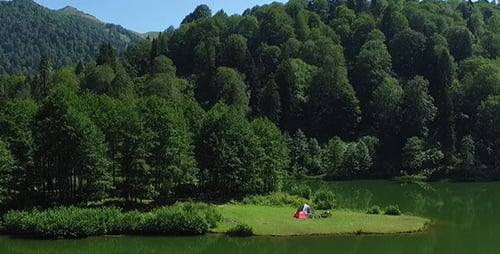 Blick auf das Camp Green