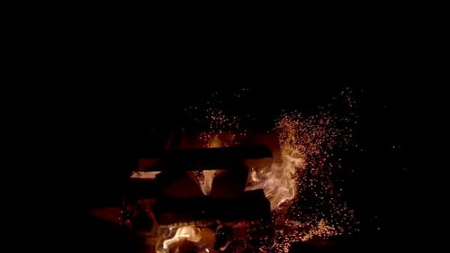 Fire Flame Isolated on Black Background