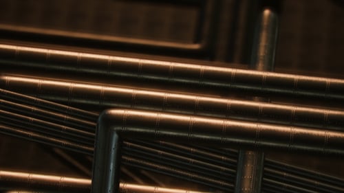 Animated Industrial Pipe Network Loop Background