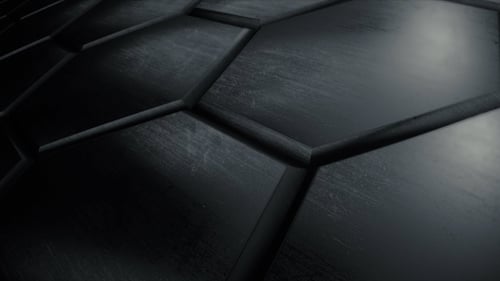 Mur hexagonal réfléchissant foncé