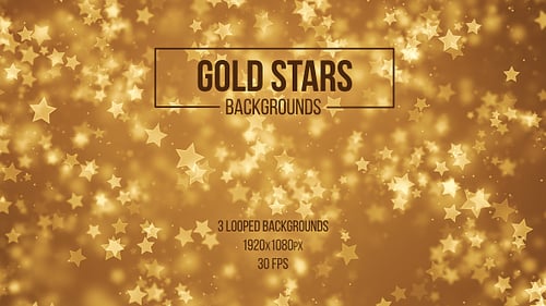Golden Stars Festive Bokeh Background Animation