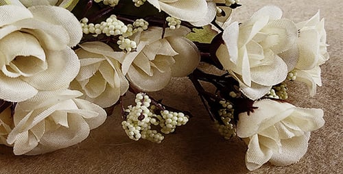 Bridal Flower Crown Made of Soft White Roses