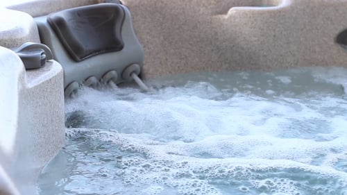 Bubbling Hot Tub Water Jets
