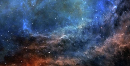 Dynamic Glowing Blue Nebula Space Background Loop