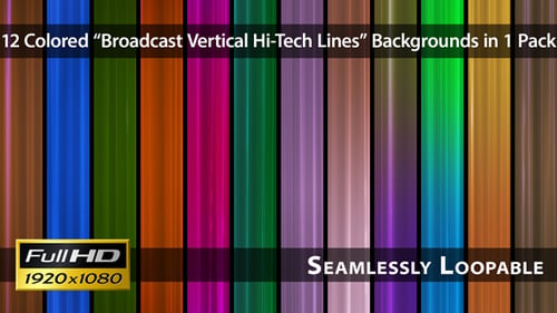 Líneas verticales de alta tecnología Broadcast, paquete 01