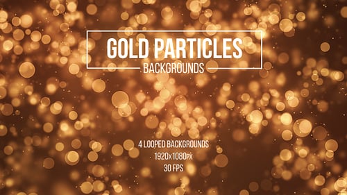 Elegant Gold Particles Bokeh Light Abstract Background