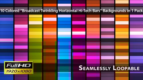 Broadcast Twinkling Horizontal Hi-Tech Bars - Pack 01