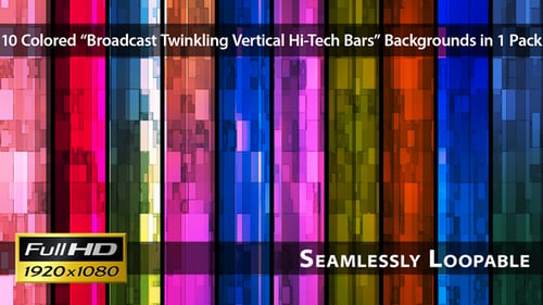 Broadcast Twinkling Vertikale Hi-Tech-Stangen — Packung 01