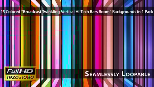 Broadcast Twinkling Vertical Hi-Tech Bars Room - Pack 01