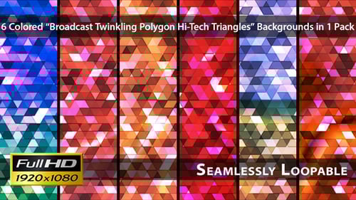 Triángulos Broadcast Twinkling Polygon de alta tecnología, paquete 03