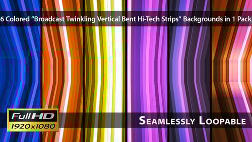 Bandes Hi-Tech coudées verticales Broadcast Twinkling - Pack 01