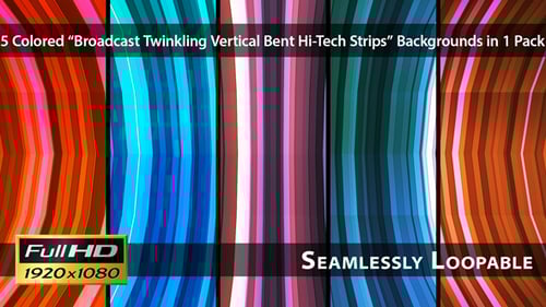 Broadcast Twinkling Vertikal gebogene Hi-Tech-Streifen — Packung 03