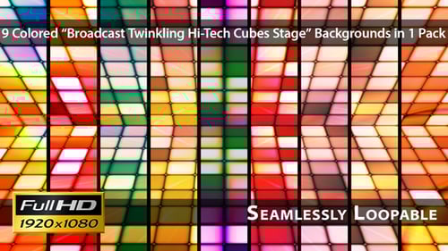 Broadcast Twinkling Hi-Tech Cubes Stage - Pack 03