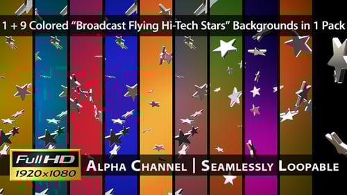 Falling 3D Silver Stars Particle Background Animation