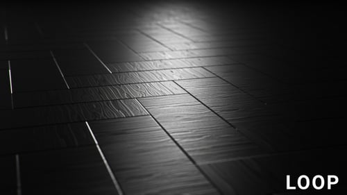 Dark Wood Floor with Moving Light Reflections Loop Background