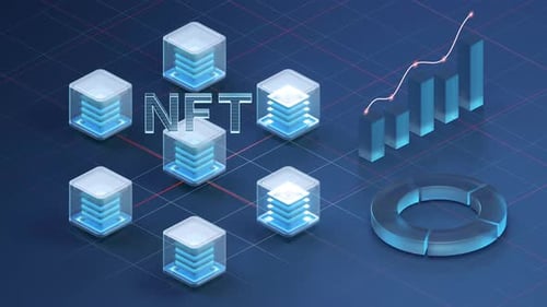 Concept de jetons non fongibles NFT
