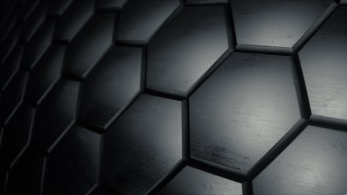 Futuristic Dark Hexagon Surface