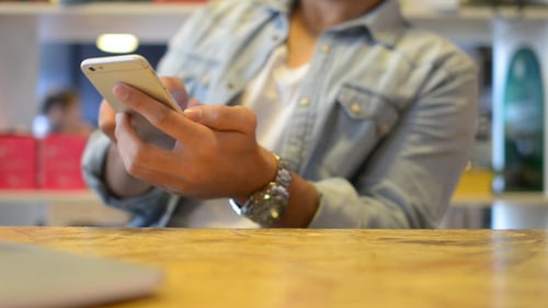 Relax Man Using Smartphone