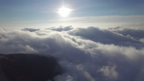 Aerial View of White Clouds and Blue Sky