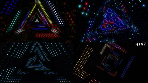 Led Tunnel - VJ Loop Pack 4in1