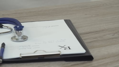Medical Instruments on Table in Doctor's Office