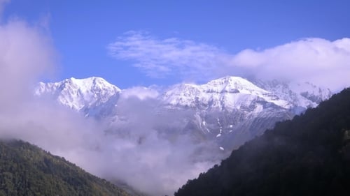 Snow Capped Mountains and Cloudscape