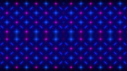 Pulsing Blue Magenta Neon Lights Grid Animated Background