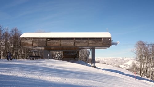 Skigebiet im Winter