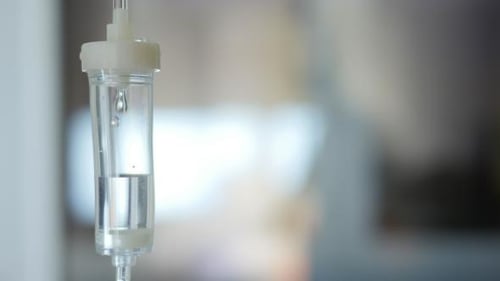 Intravenous Drip close up in Hospital