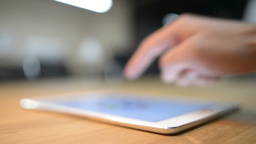 Browsing Online on Tablet