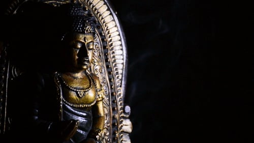 Buddha Praying Image Rotating with Black Background