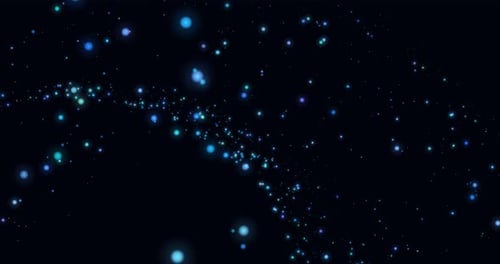 Neon Blue Green Particle Stream Abstract Background Animation
