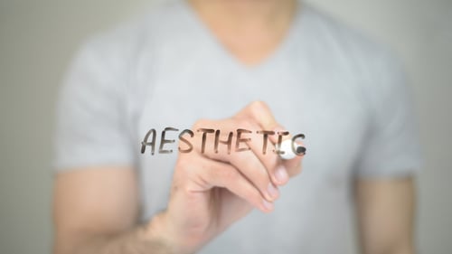 Hand Writing the Word Aesthetic