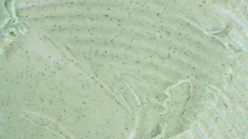 Light Green Beauty Cream Spread Evenly