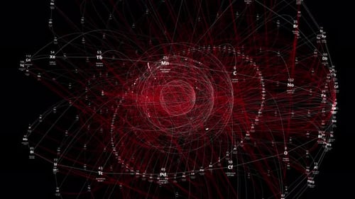 Futuristic Scientific Network Data Visualization Animation