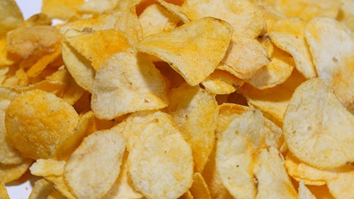 Close Up of Seasoned Crispy Potato Chips