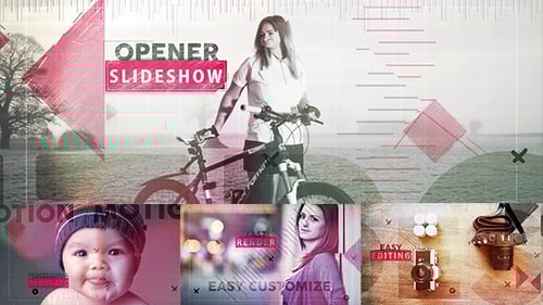 Dynamic Glitch Slideshow Opener