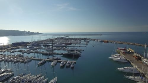 Aerial View Of Port In Bar City