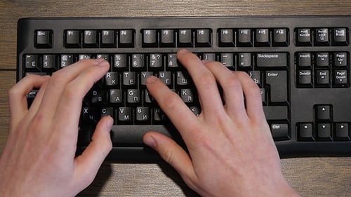 Escribir en el teclado inalámbrico