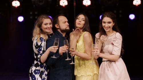 Friends toasting with champagne at party