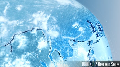 Animated Digital Globe Network with Two Styles