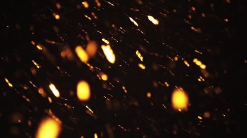 Abstract Golden Particles Bokeh Light Background Effect